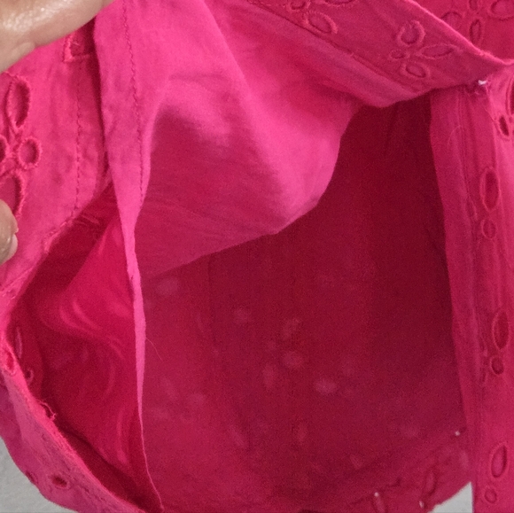 J. Crew Vibrant Pink Eyelet Pencil Skirt - Picture 7 of 9